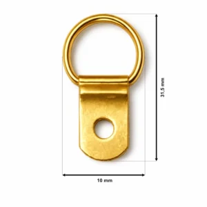 Attache en D à 1 trou - finition laiton