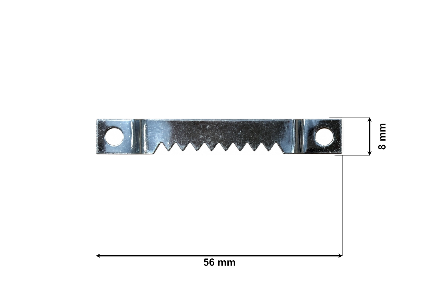 Attache dentelée à visser ou à clouer – finition nickel